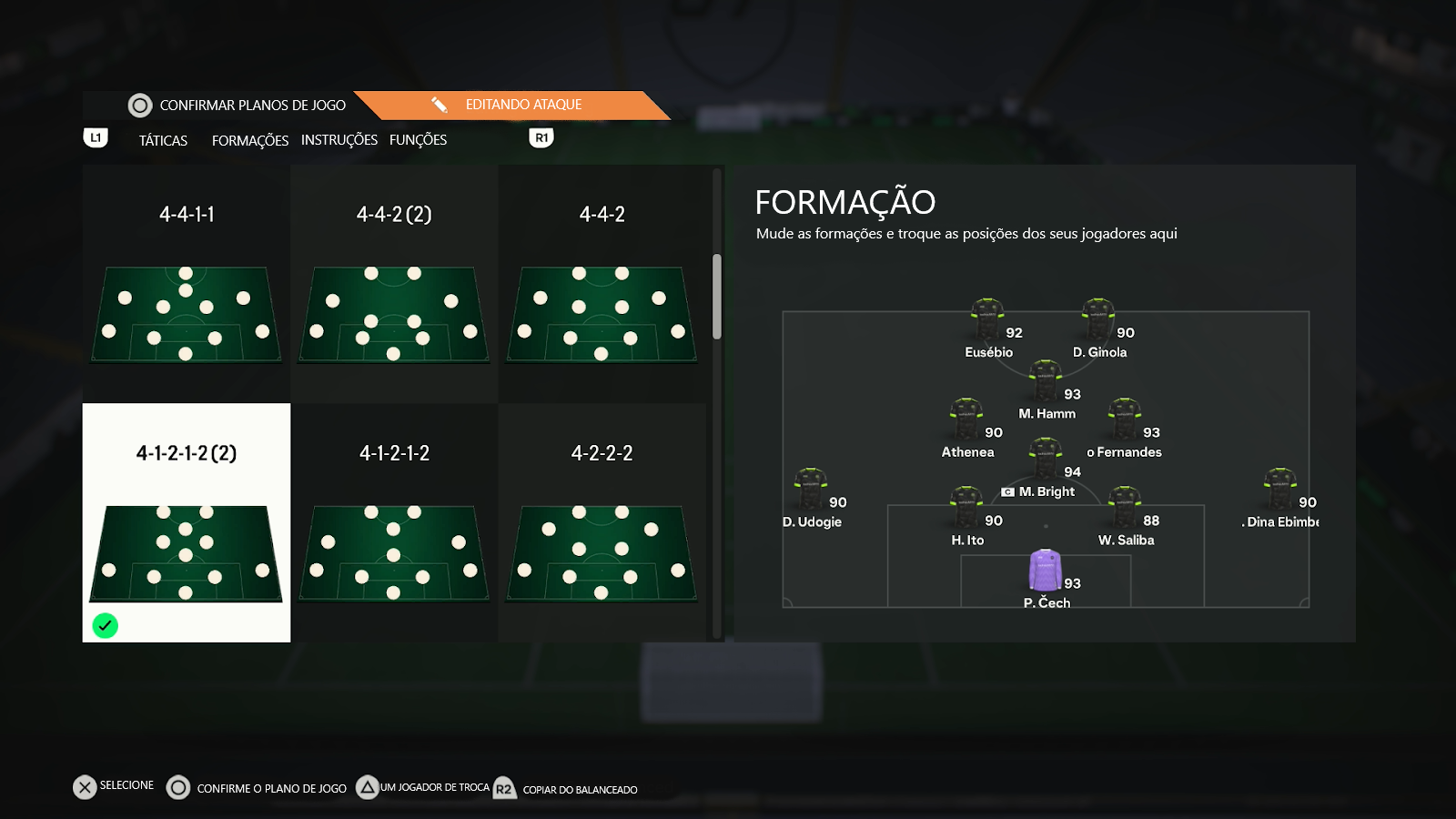 Análise do jogador Ginola ameaça tripla FC24