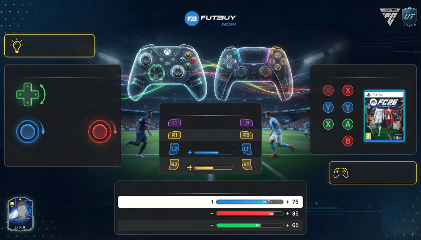 Imagem do artigo Melhor Configuração de Controle no EA FC 26: Guia Completo Dicas no blog da FutBuyNow sobre EA FC 26